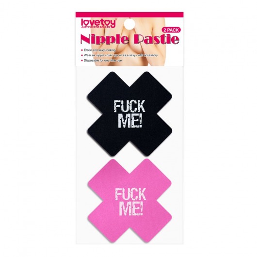 Набор из 2 пар пэстисов Cross Pattern Nipple Pasties - Lovetoy - купить с доставкой в Сергиевом Посаде