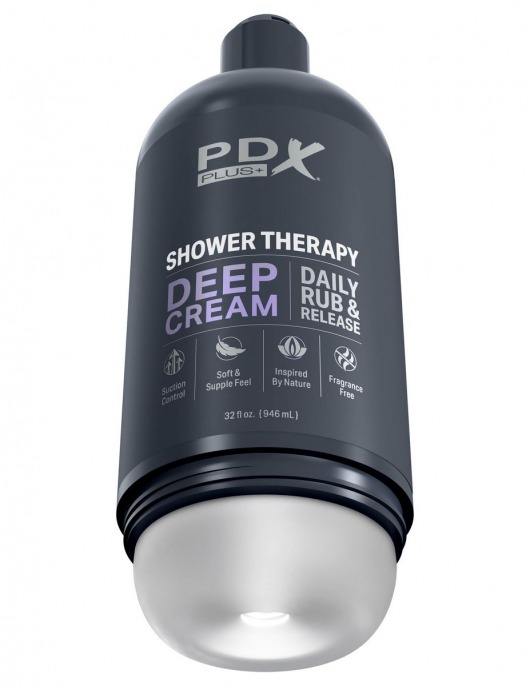 Мастурбатор в бутылке Shower Therapy Deep Cream - Pipedream - в Сергиевом Посаде купить с доставкой