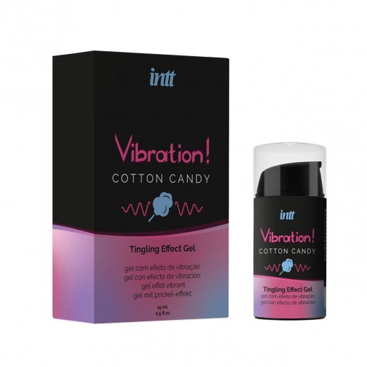 Жидкий вибратор Vibration Cotton Candy с ароматом сахарной ваты - 15 мл. - INTT - купить с доставкой в Сергиевом Посаде