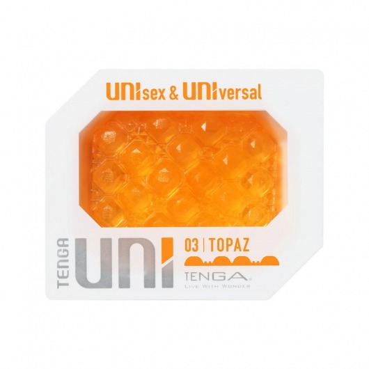 Оранжевый мастурбатор-стимулятор Tenga Uni Topaz - Tenga - в Сергиевом Посаде купить с доставкой