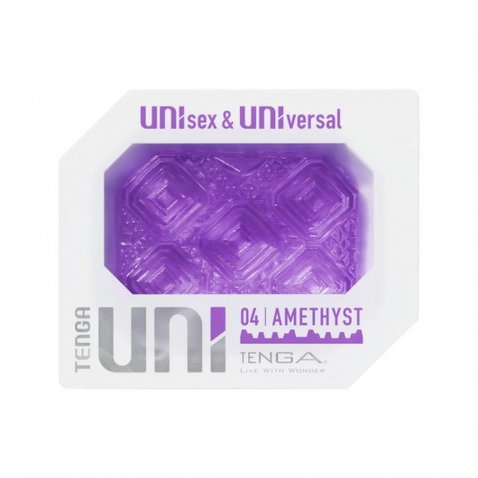 Фиолетовый мастурбатор-стимулятор Tenga Uni Amethyst - Tenga - в Сергиевом Посаде купить с доставкой
