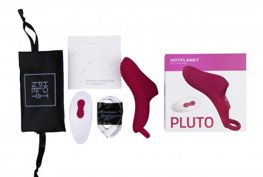 Бордовая вибронасадка на палец Pluto - HOT planet