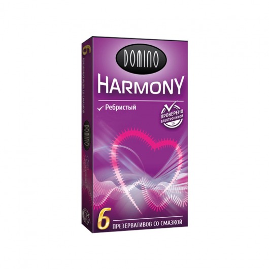 Презервативы с рёбрышками Domino Harmony - 6 шт. - Domino - купить с доставкой в Сергиевом Посаде