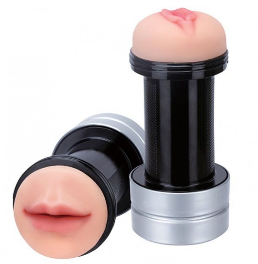Двусторонний мастурбатор REALSTUFF 2 IN 1 HUMMER MOUTH   VAGINA - ротик и вагина - Dream Toys - в Сергиевом Посаде купить с доставкой