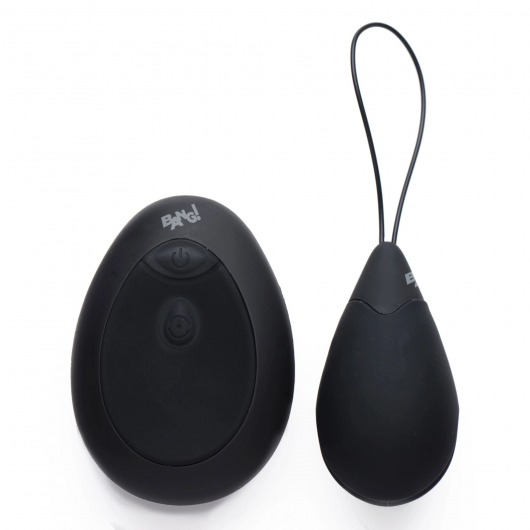 Черное виброяйцо с пультом ДУ 10X Silicone Vibrating Egg - XR Brands