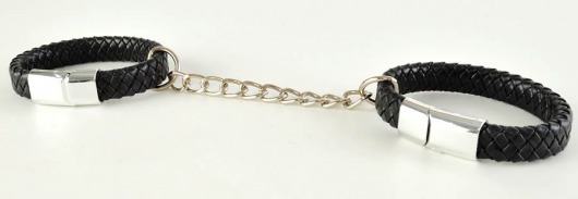 Черные наручники среднего размера «Вояж» - Sitabella - купить с доставкой в Сергиевом Посаде