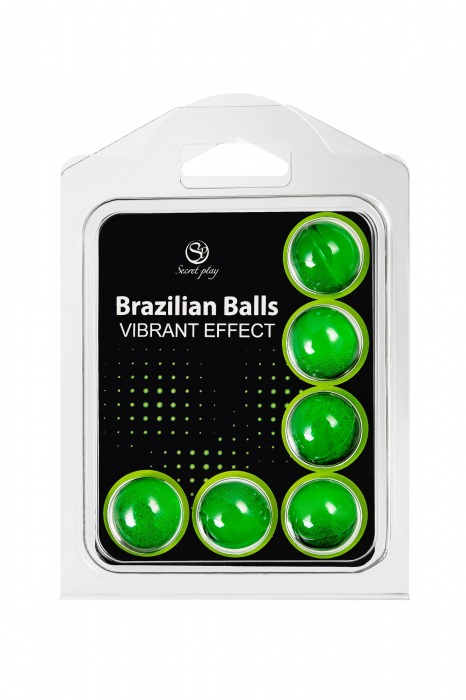 Набор из 6 шариков с массажным маслом Brazilian Balls с эффектом вибрации - Secret Play - купить с доставкой в Сергиевом Посаде