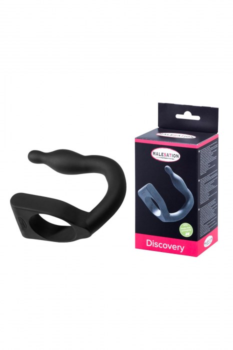 Эрекционное кольцо с вибровтулкой Discovery - MALESATION - в Сергиевом Посаде купить с доставкой
