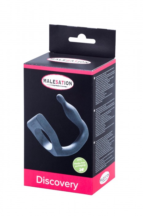 Эрекционное кольцо с вибровтулкой Discovery - MALESATION - в Сергиевом Посаде купить с доставкой