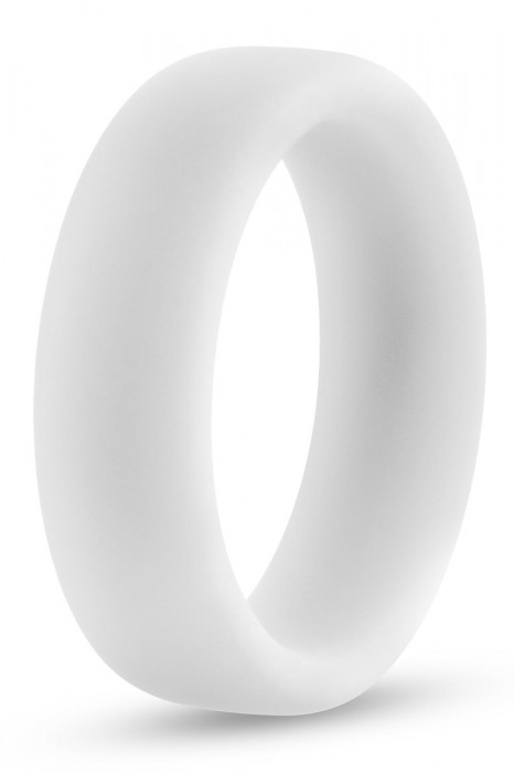 Белое люминесцентное эрекционное кольцо Silicone Glo Cock Ring - Blush Novelties - в Сергиевом Посаде купить с доставкой