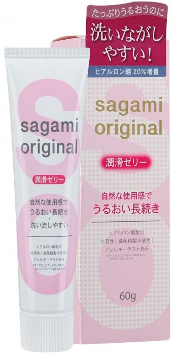 Гель-смазка на водной основе Sagami Original - 60 гр. - Sagami - купить с доставкой в Сергиевом Посаде