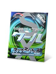Презерватив Sagami Xtreme Mint с ароматом мяты - 1 шт. - Sagami - купить с доставкой в Сергиевом Посаде