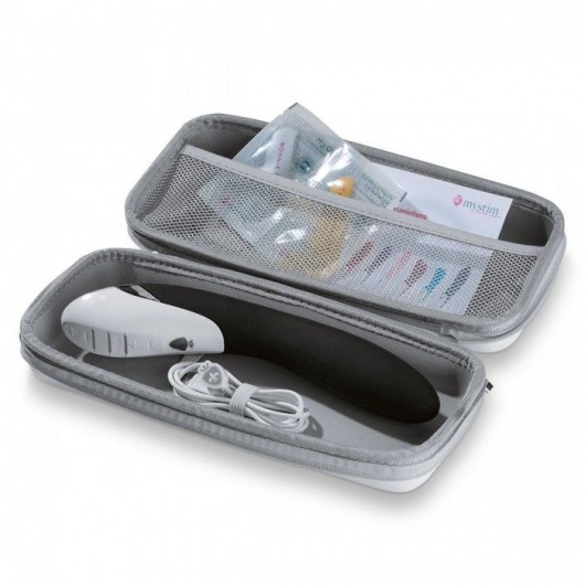 Вибратор с электростимуляцией Sizzling Simon Black Edition - 27 см. - MyStim - купить с доставкой в Сергиевом Посаде