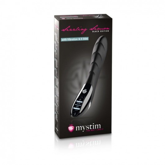 Вибратор с электростимуляцией Sizzling Simon Black Edition - 27 см. - MyStim - купить с доставкой в Сергиевом Посаде