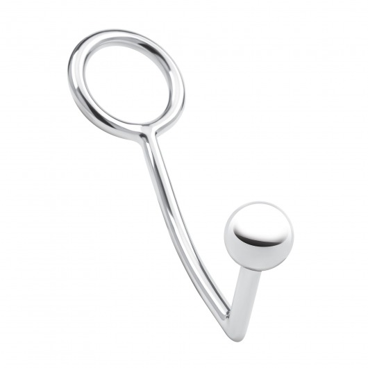 Кольцо на пенис с анальным стимулятором Stainless Steel Anal Hook   Cock Ring - BlueLine - в Сергиевом Посаде купить с доставкой