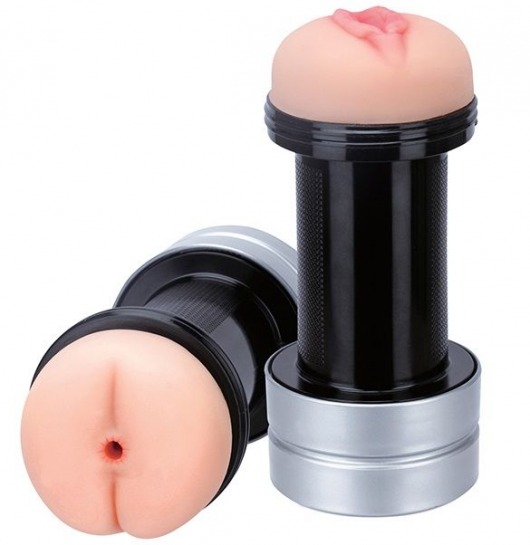 Мастурбатор 2-в-1 REALSTUFF 2 IN 1 HUMMER ANUS   VAGINA: вагина и анус - Dream Toys - в Сергиевом Посаде купить с доставкой