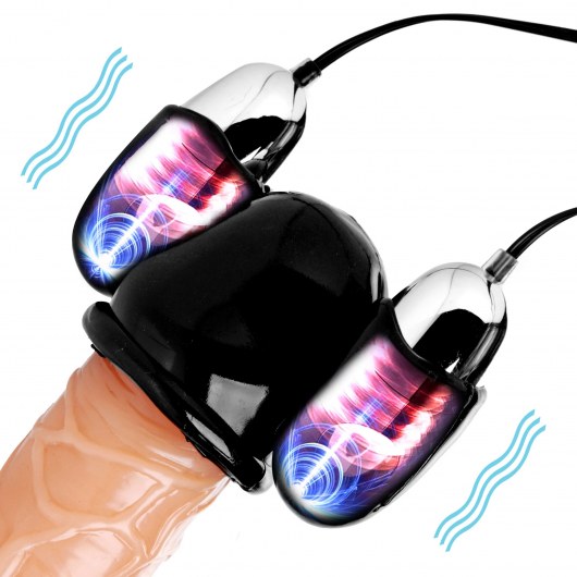 Черная стимулирующая насадка для головки полового члена Multi Speed Vibrating Penis Head Teaser - XR Brands - в Сергиевом Посаде купить с доставкой