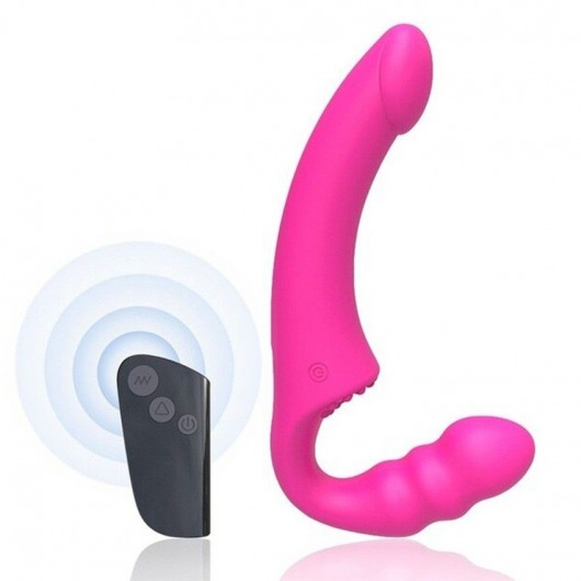 Розовый безремневой страпон Straples Strap-On Dildo - Erokay - купить с доставкой в Сергиевом Посаде