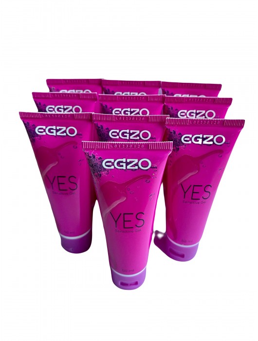 Набор из 10 согревающих лубрикантов на водной основе Egzo Yes (по 50 мл.) - EGZO - купить с доставкой в Сергиевом Посаде