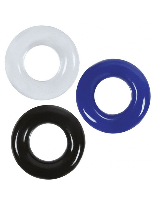 Набор из 3 эрекционных колец без рельефа - Boys of Toys - в Сергиевом Посаде купить с доставкой