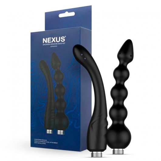 Набор из 2 насадок для анального душа Shower Douche Duo Kit - Nexus Range - купить с доставкой в Сергиевом Посаде