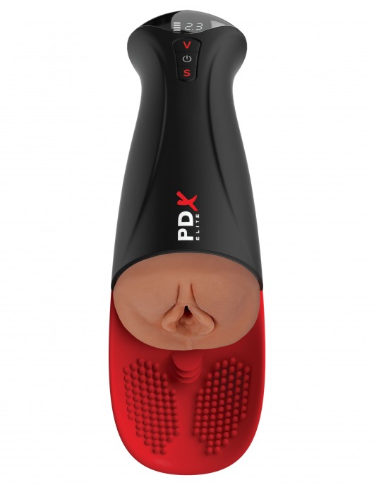 Мастурбатор-вагина в колбе с вибрацией Fuck-O-Matic Pro XL - Pipedream - в Сергиевом Посаде купить с доставкой