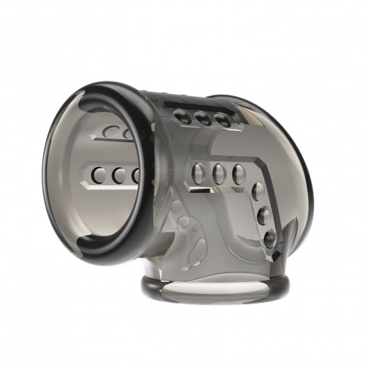 Дымчатая насадка на пенис и мошонку - Baile - в Сергиевом Посаде купить с доставкой