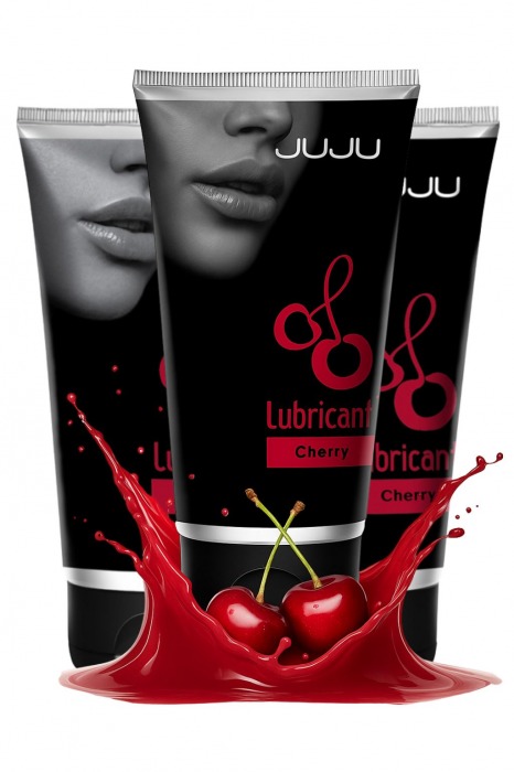 Набор из 3 съедобных лубрикантов JUJU со вкусом вишни - JuJu - купить с доставкой в Сергиевом Посаде