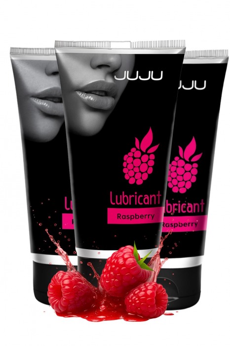 Набор из 3 съедобных лубрикантов JUJU со вкусом малины - JuJu - купить с доставкой в Сергиевом Посаде