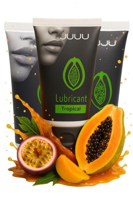 Набор из 3 съедобных лубрикантов JUJU со вкусом тропических фруктов - JuJu - купить с доставкой в Сергиевом Посаде