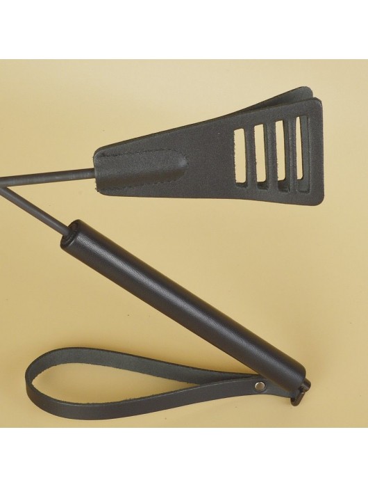 Черный кожаный стек «Сириус» - 60 см. - Sitabella - купить с доставкой в Сергиевом Посаде