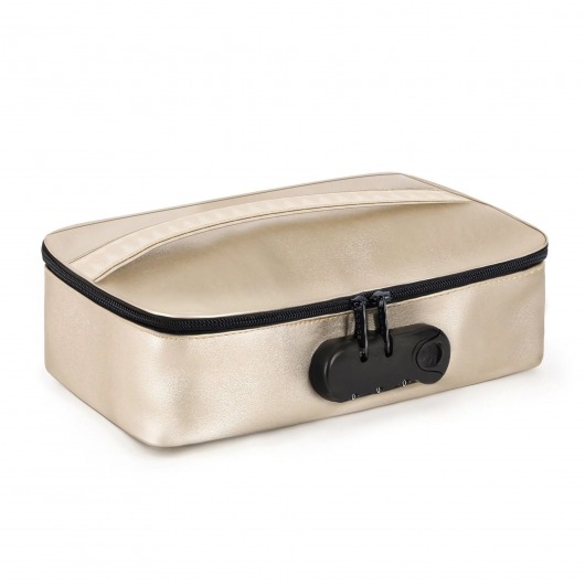 Золотистая сумочка для хранения игрушек Discreet Box - Dorcel - купить с доставкой в Сергиевом Посаде