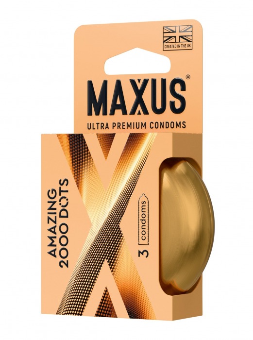 Точечные презервативы MAXUS 2000 Amazing Dots с железным кейсом - 3 шт. - Maxus - купить с доставкой в Сергиевом Посаде