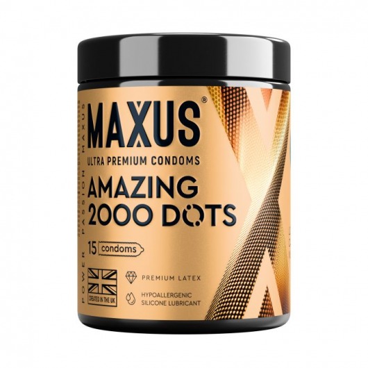 Точечные презервативы MAXUS 2000 Amazing Dots с железным кейсом - 15 шт. - Maxus - купить с доставкой в Сергиевом Посаде