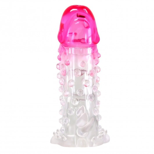 Прозрачно-розовая насадка на пенис Wilford - 13,5 см. - Baile - в Сергиевом Посаде купить с доставкой