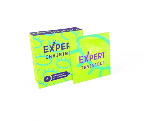 Ультратонкие презервативы Expert Invisible - 3 шт. - Expert - купить с доставкой в Сергиевом Посаде