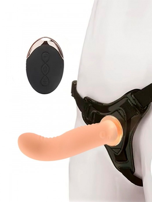 Женский вибрострапон со съемной насадкой и пультом ДУ - Erokay - купить с доставкой в Сергиевом Посаде