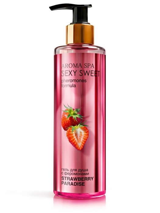 Гель для душа с феромонами и ароматом клубники Strawberry Paradise - 200 мл. -  - Магазин феромонов в Сергиевом Посаде