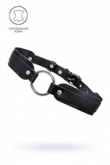 Черный кожаный чокер-ошейник со скруглёнными углами - Pecado - купить с доставкой в Сергиевом Посаде