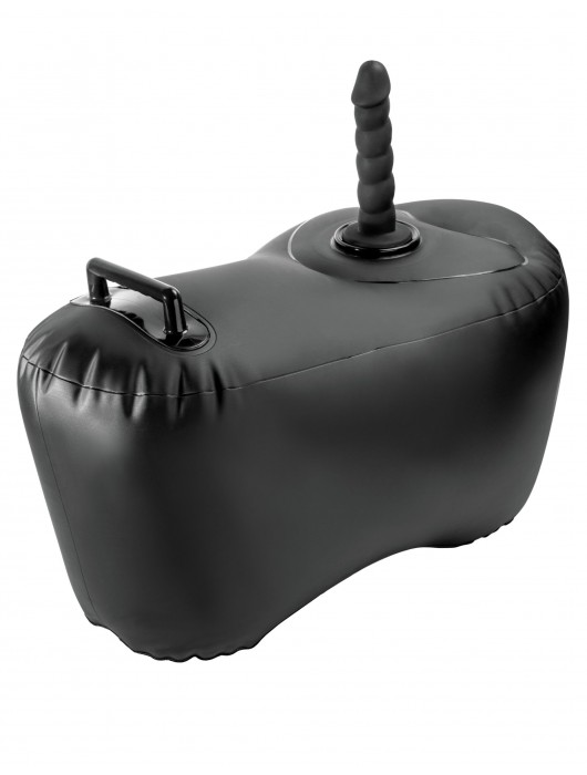 Черное надувное кресло с платформой для фиксации дилдо Body Dock Inflatable Love Seat - Pipedream - купить с доставкой в Сергиевом Посаде