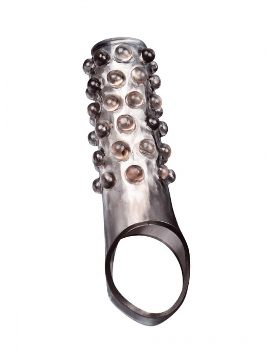 Дымчатая насадка на пенис с выпуклостями - 11 см. - Sex Expert - в Сергиевом Посаде купить с доставкой