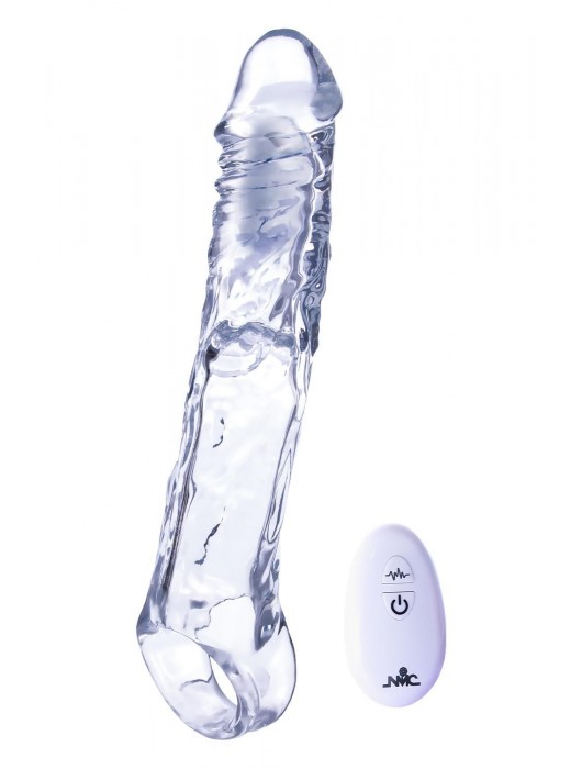 Прозрачная насадка-удлинитель Length Enhancer With Bullet с подхватом - 22,3 см. - NMC - в Сергиевом Посаде купить с доставкой