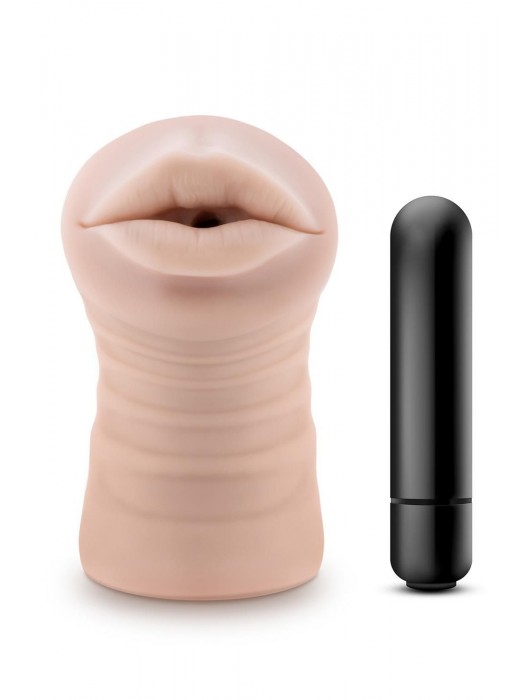 Телесный мастурбатор-ротик Nicole Vibrating Masturbator - Blush Novelties - в Сергиевом Посаде купить с доставкой
