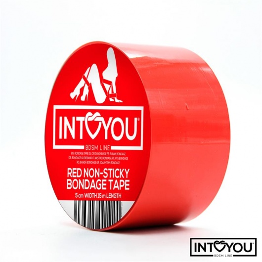 Красный скотч для фиксации Non-Sticky Bondage Tape - 15 м. - Intoyou - купить с доставкой в Сергиевом Посаде