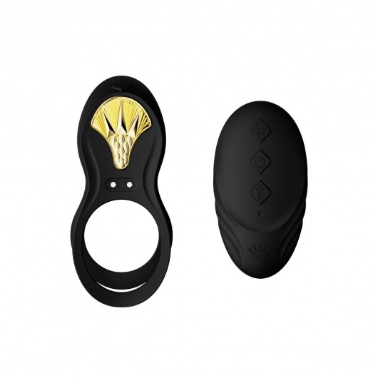 Черное эрекционное виброкольцо Bayek с пультом ДУ - Zalo - в Сергиевом Посаде купить с доставкой