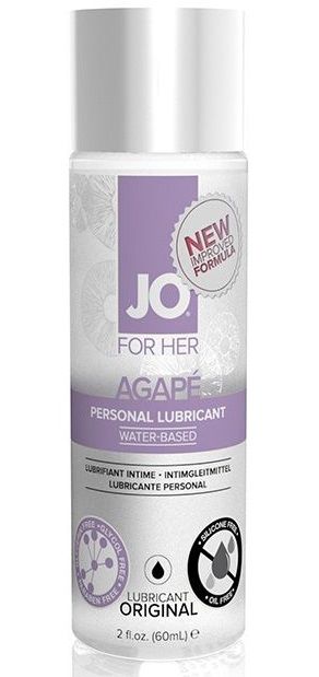 Лубрикант на водной основе для женщин JO AGAPE LUBRICANT ORIGINAL - 60 мл. - System JO - купить с доставкой в Сергиевом Посаде