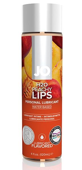 Лубрикант на водной основе с ароматом персика JO Flavored Peachy Lips - 120 мл. - System JO - купить с доставкой в Сергиевом Посаде