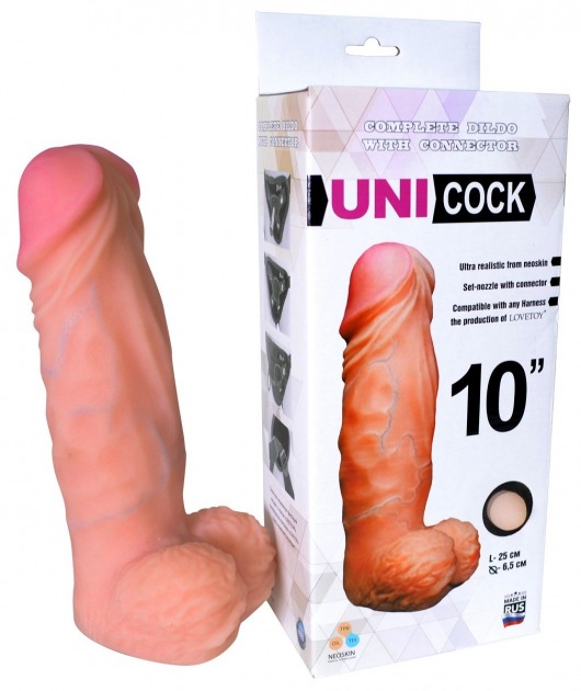 Фаллическая насадка Харнесс UNICOCK 10  - 25 см. - LOVETOY (А-Полимер) - купить с доставкой в Сергиевом Посаде