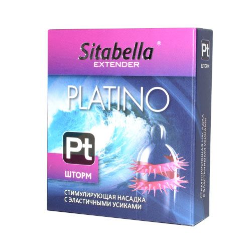 Стимулирующая насадка со спиралью из усиков Platino  Шторм - Sitabella - купить с доставкой в Сергиевом Посаде