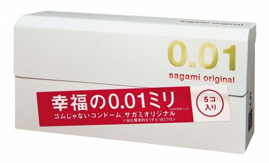 Супер тонкие презервативы Sagami Original 0.01 - 5 шт. - Sagami - купить с доставкой в Сергиевом Посаде